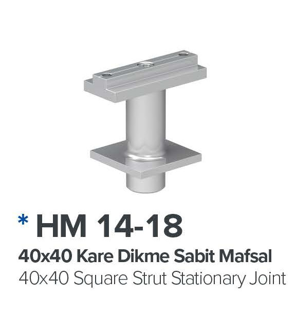 14 118 40X40 Kare Dikme Sabit Mafsal