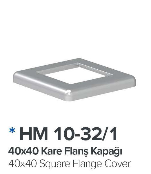 40X40 Kare Flans Kapagi