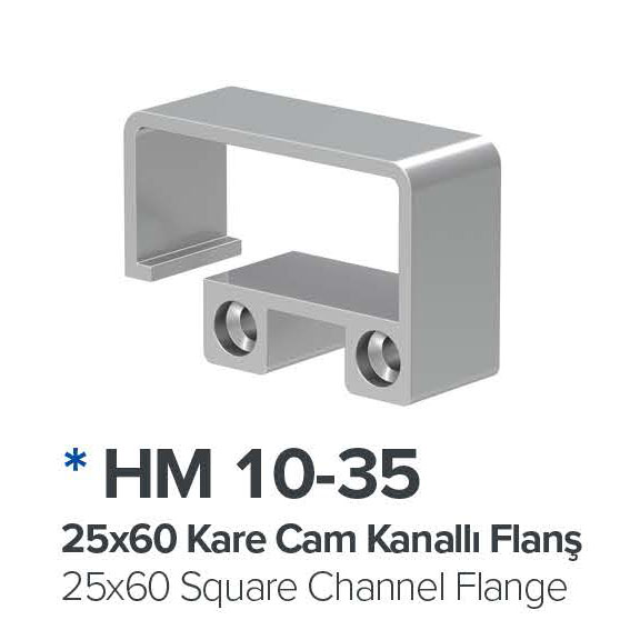 Kare Cam Kanalli Flans