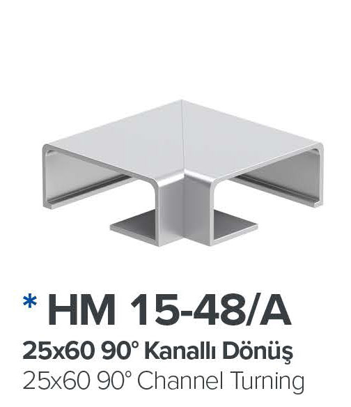 25X60 90 Cam Kanalli Donus