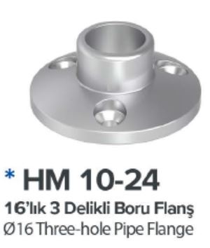 3 Delikli Boru Flans
