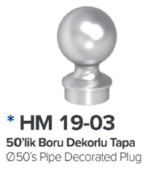 Boru Dekorlu Tapa