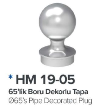 Boru Dekorlu Tapa