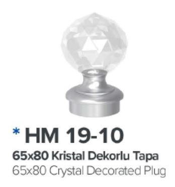 Kristal Dekorlu Tapa