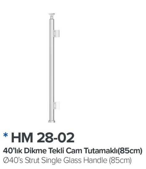 Dikme Tekli Cam Tutamakli 85Cm