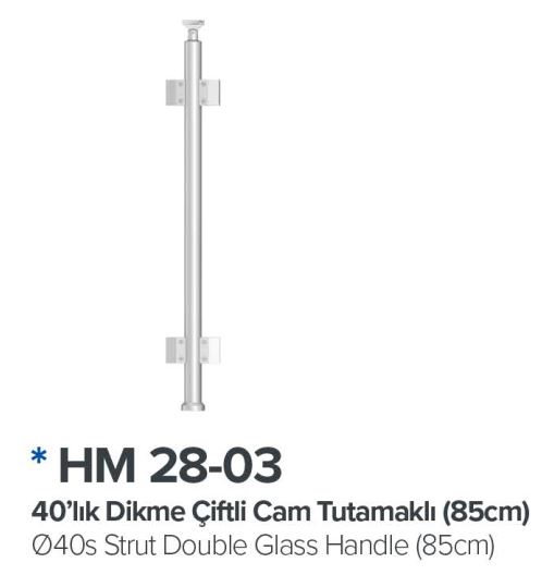 Dikme Ciftli Cam Tutamakli 85Cm
